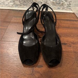 Apostrophe Black Women's Peep Toe Heels